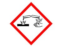 Waarschuwing bijtende stoffen